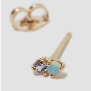 WWAKE two-step Opal and Tanzanite single Stud